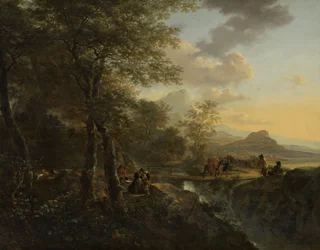 Pejzaż włoski z rysownikiem, ok. 1650-52